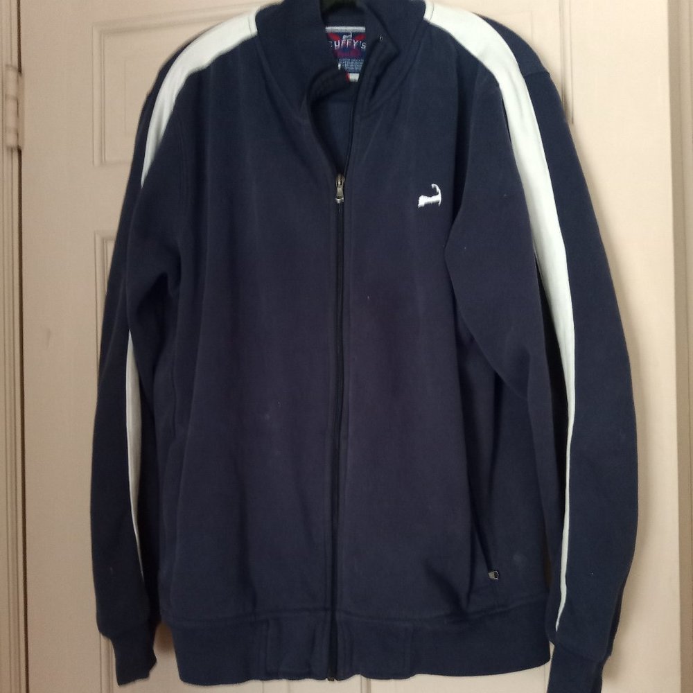 Cuffy's Men's Navy Blue Cape Cod Heavy zippered jacket size Large